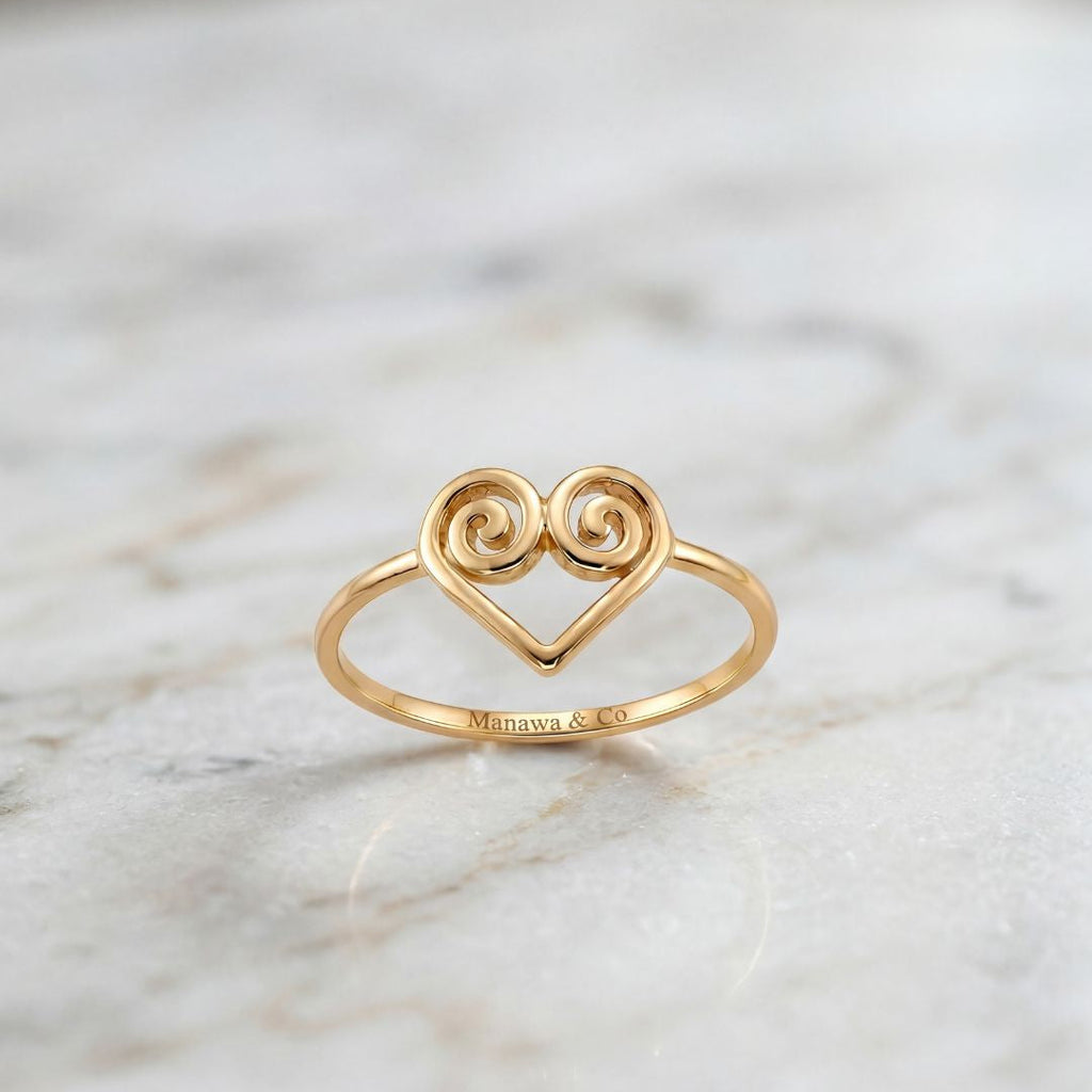 Manawa & Co Aroha Heart Ring
