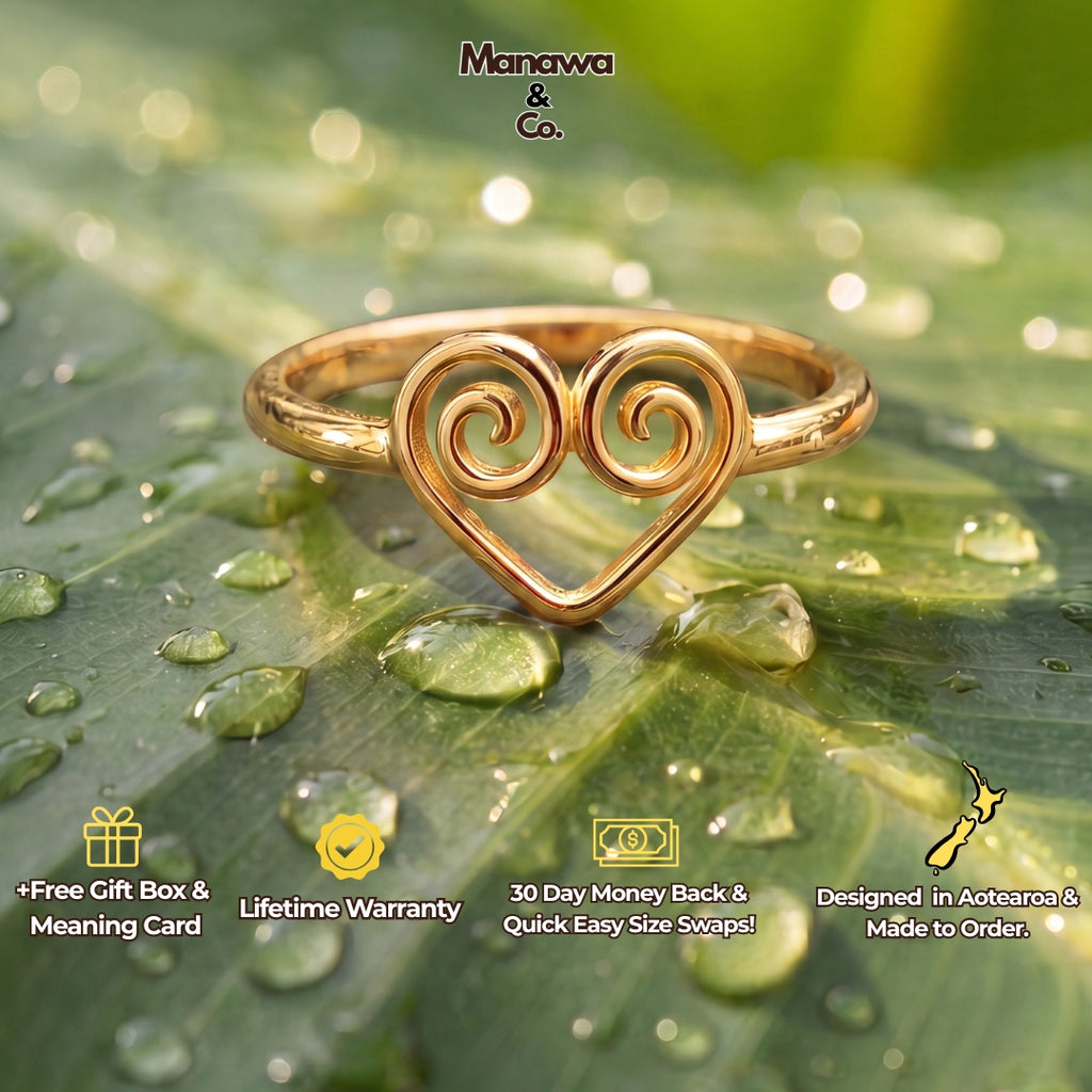 Manawa & Co Aroha Heart Ring
